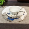 New Chinese-style star hotel table setting tableware set, high-end Chinese dining table setting ceramic tableware, restaurant and hotel supplies plates, dinner plates ceramic details Picture